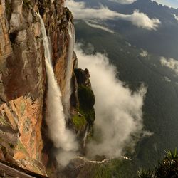 Angel falls in Canaima National Park, Venezuela