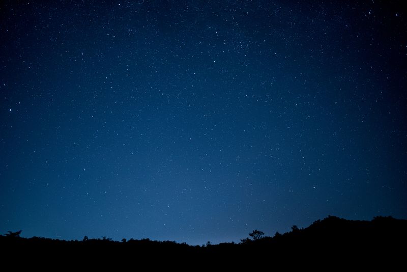 A night sky with stars conspicuous for its absence of moon