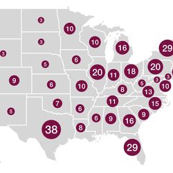 Electoral votes allocated to each state for United States presidential elections