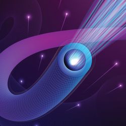 Flat Vector illustration of a fiber optic cable