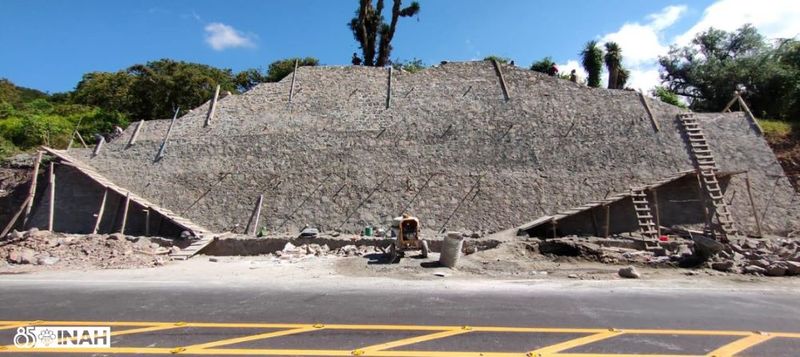  In Hidalgo, the INAH preserves archaeological pyramid remains found in road construction. 