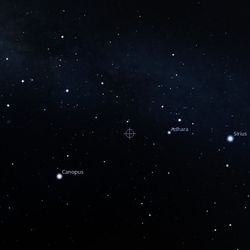 The location of GLEAM-X J0704-37 in the night sky