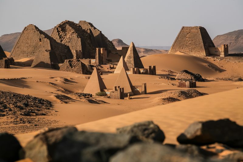 The pyramids of Meroe in Sudan