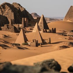 The pyramids of Meroe in Sudan