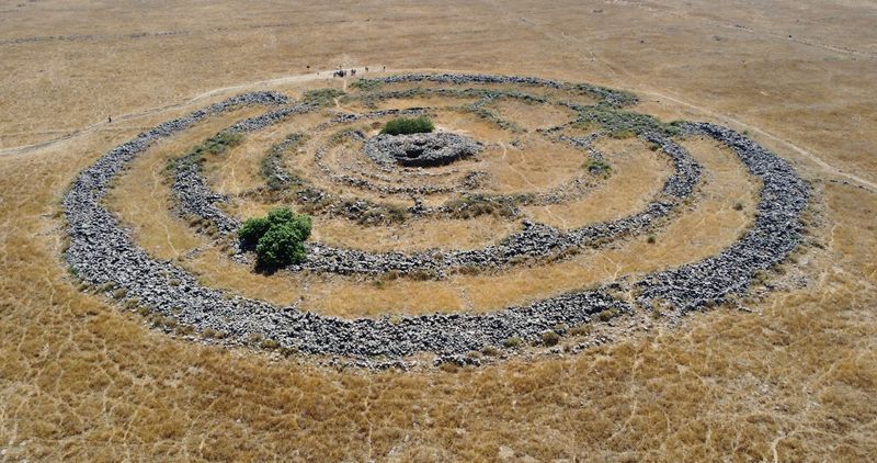 aerial view of Rujm el-Hiri 