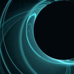 Blue glowing neon curves on a black background to give the idea of a 