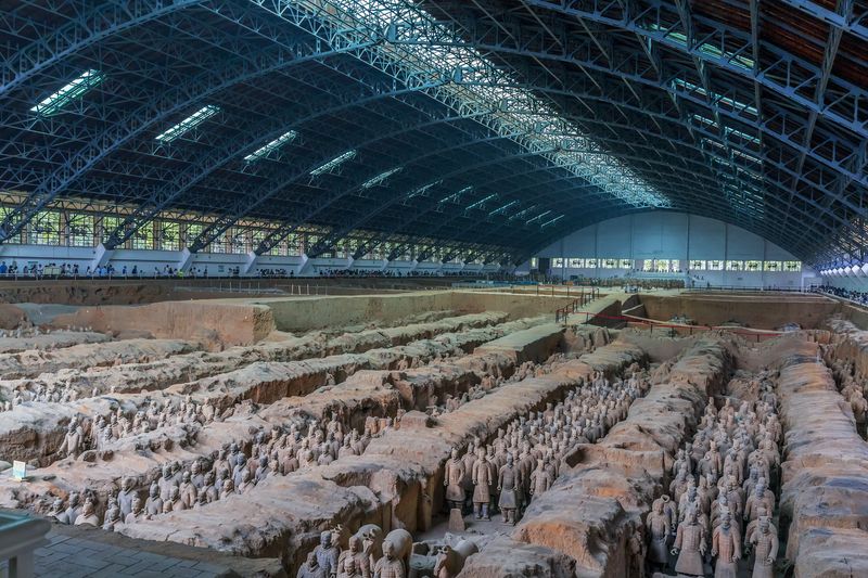 Terracota warriors in Xian, China.