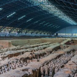 Terracota warriors in Xian, China.