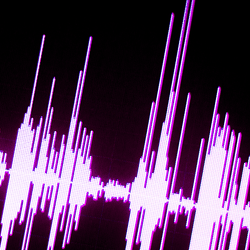 Sound wave represented on computer software.