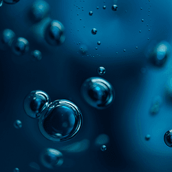 Bubbles in a liquid.