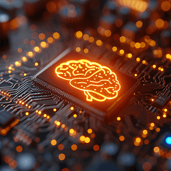 A brain on a motherboard.