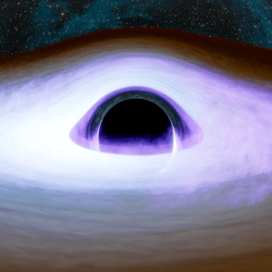 an artist impresson of a black hole as a sphere in the middle of a thin disk. a haze stretches around the sphere and the inner part of the disk, that's the corona.