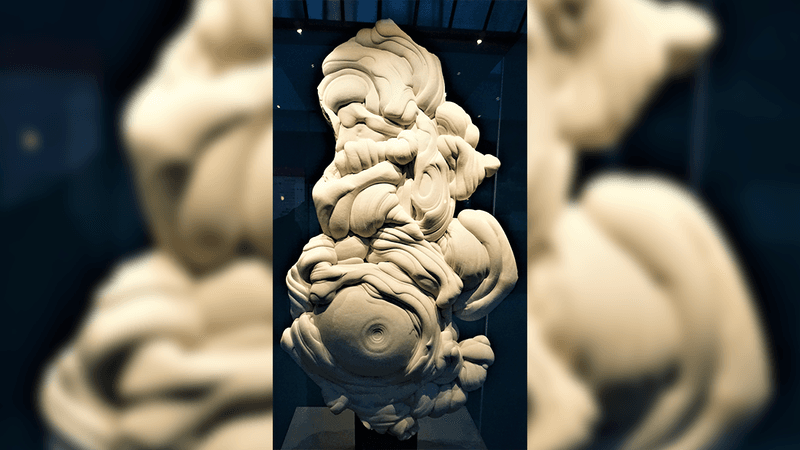 A gogotte on display at the Natural History Museum, London.