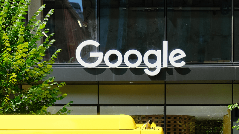 Google sign on a building.