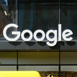 Google sign on a building.