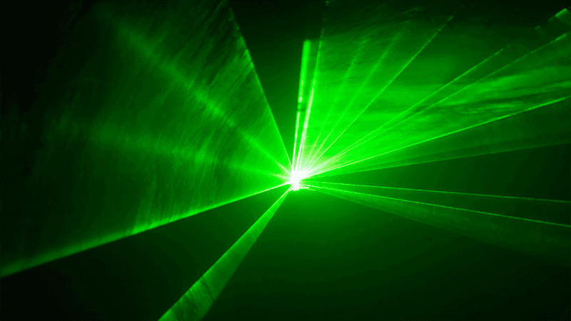 Green lasers.