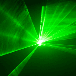 Green lasers.