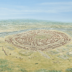 Reconstruction of the main occupation phase of the Cucuteni-Trypillia mega-site at Maidanets'ke ca. 3800 BC by Susanne Beyer (Graphic department of Inisitute for Pre- and Protohistory CAU Kiel)
