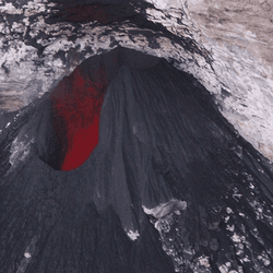 Strombolian eruption of a crater at Ol Doinyo Lengai volcano.