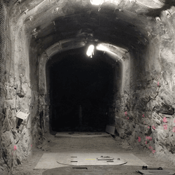 A cave at the Onkalo waste disposal facility.