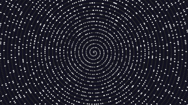 A spiral representing primes.