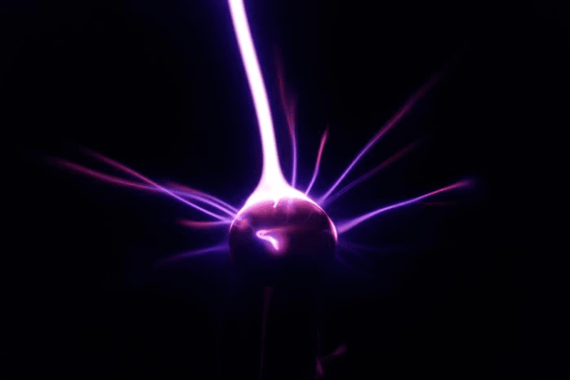 Artist's impression of a particle under the influence of quantum gravity