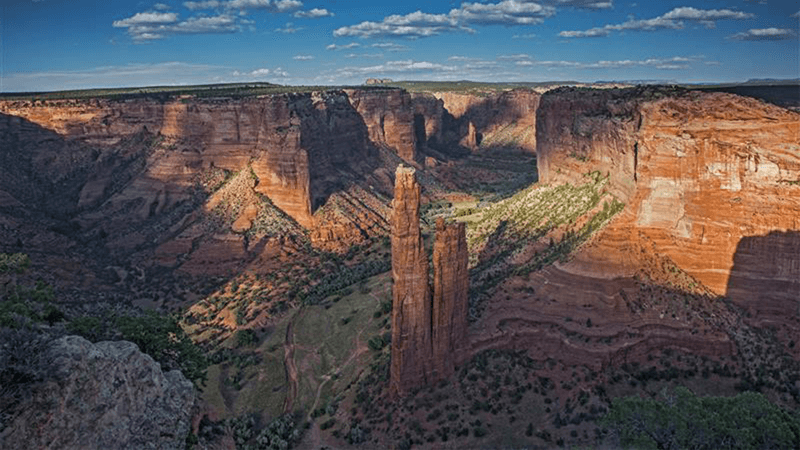 Spider rock at Canyon de Chelly National Park.