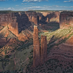 Spider rock at Canyon de Chelly National Park.