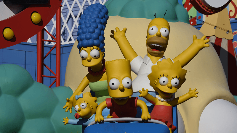 The Simpsons, each sporting six fingers and two thumbs.