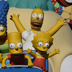 The Simpsons, each sporting six fingers and two thumbs.